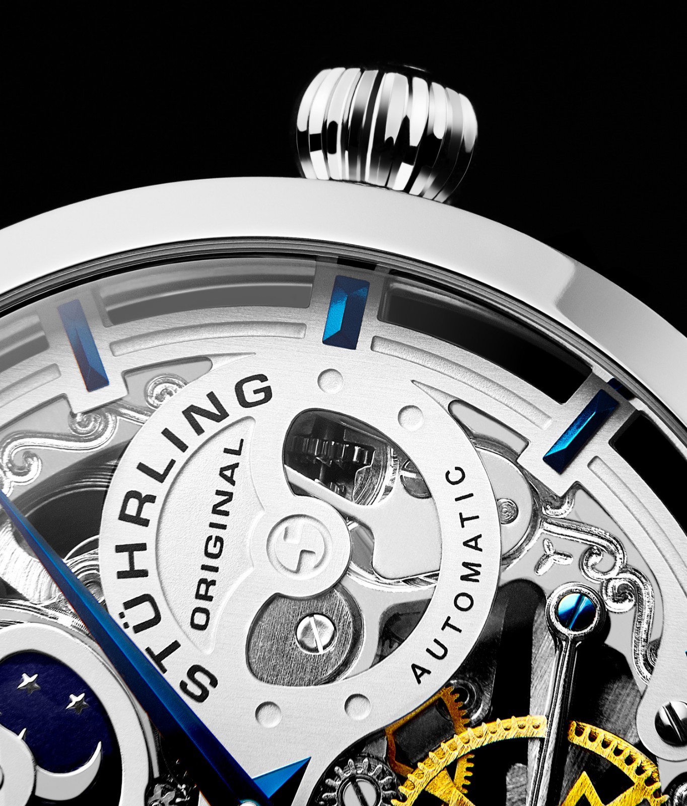 Détails sur Stuhrling 371 Homme Squelette Automatique Auto Vent Double Temps Robe Montre Détails sur Stuhrling 371 Homme Squelette Automatique Auto Vent Double Temps Robe Montre