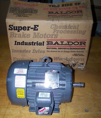 Baldor ECP3881T-4 3HP Electric Motor Marine Duty Chemical Processing 1760 RPM