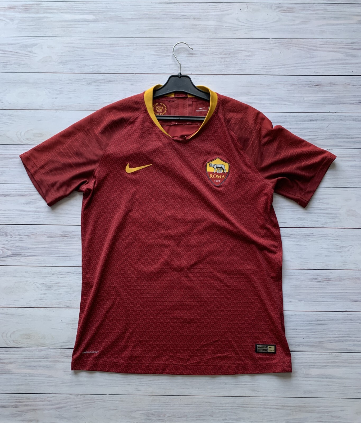 AS Roma 2018-2019 Home Football Soccer Player Issue Shirt