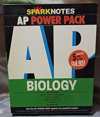 AP Biology Power Pack- SparkNotes Test Prep GREAT Condition! 2005