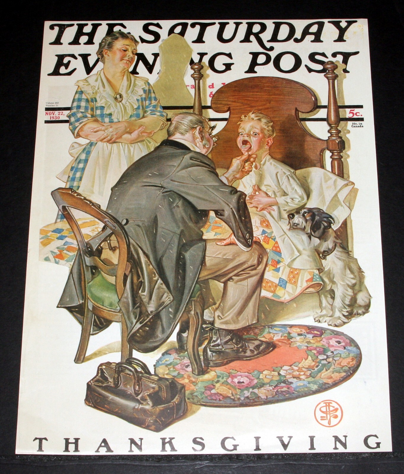 30's~ THE SATURDAY EVENING POST マガジンバッグ 30s Saturday evening post magazine bag