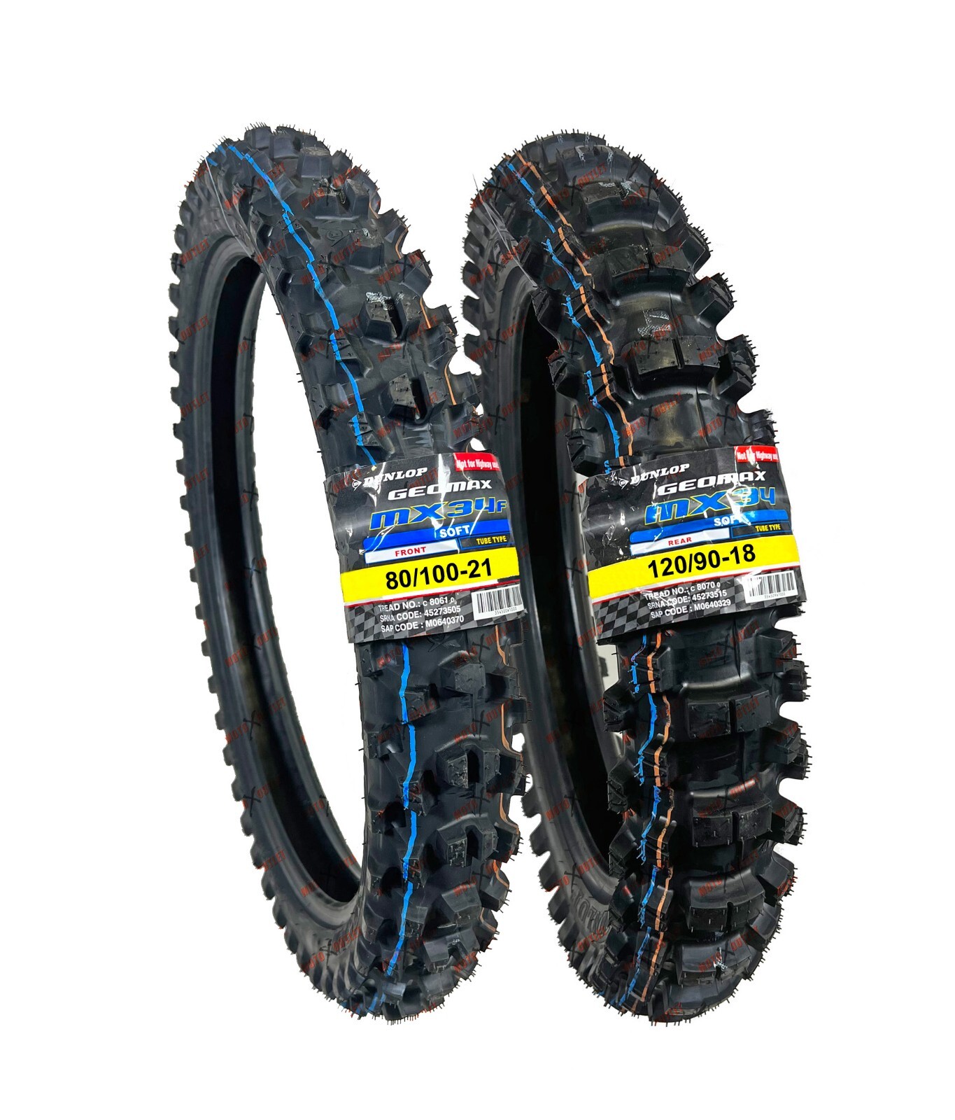 パーツ DUNLOP GEOMAX MX34 120/90-18 65M Dunlop MX34 120/90-18 Rear Dirt Bike Motorcycle Tire Geomax