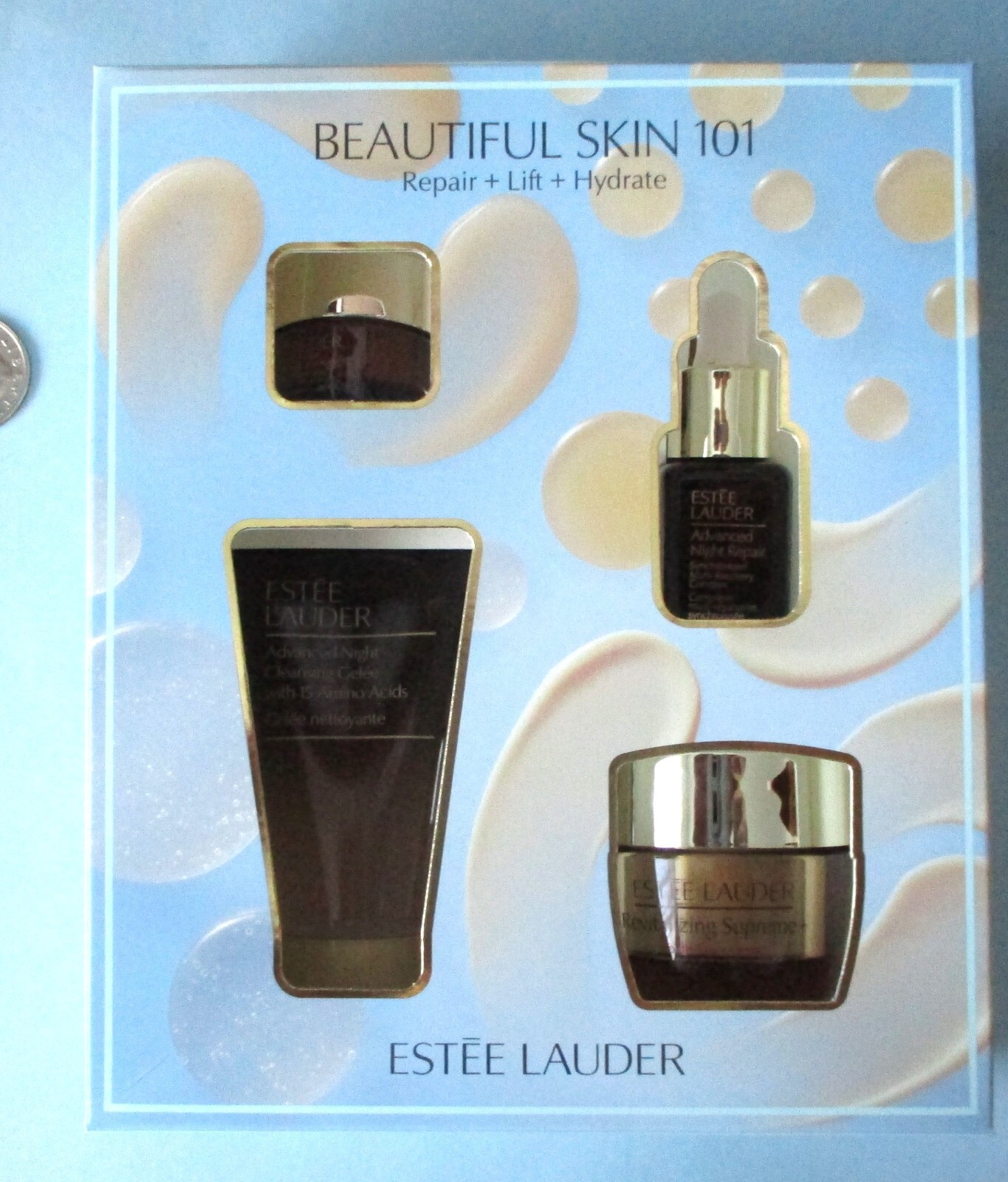 ESTEE LAUDER BEAUTIFUL SKIN 101 4 Piece Travel Set Repair +