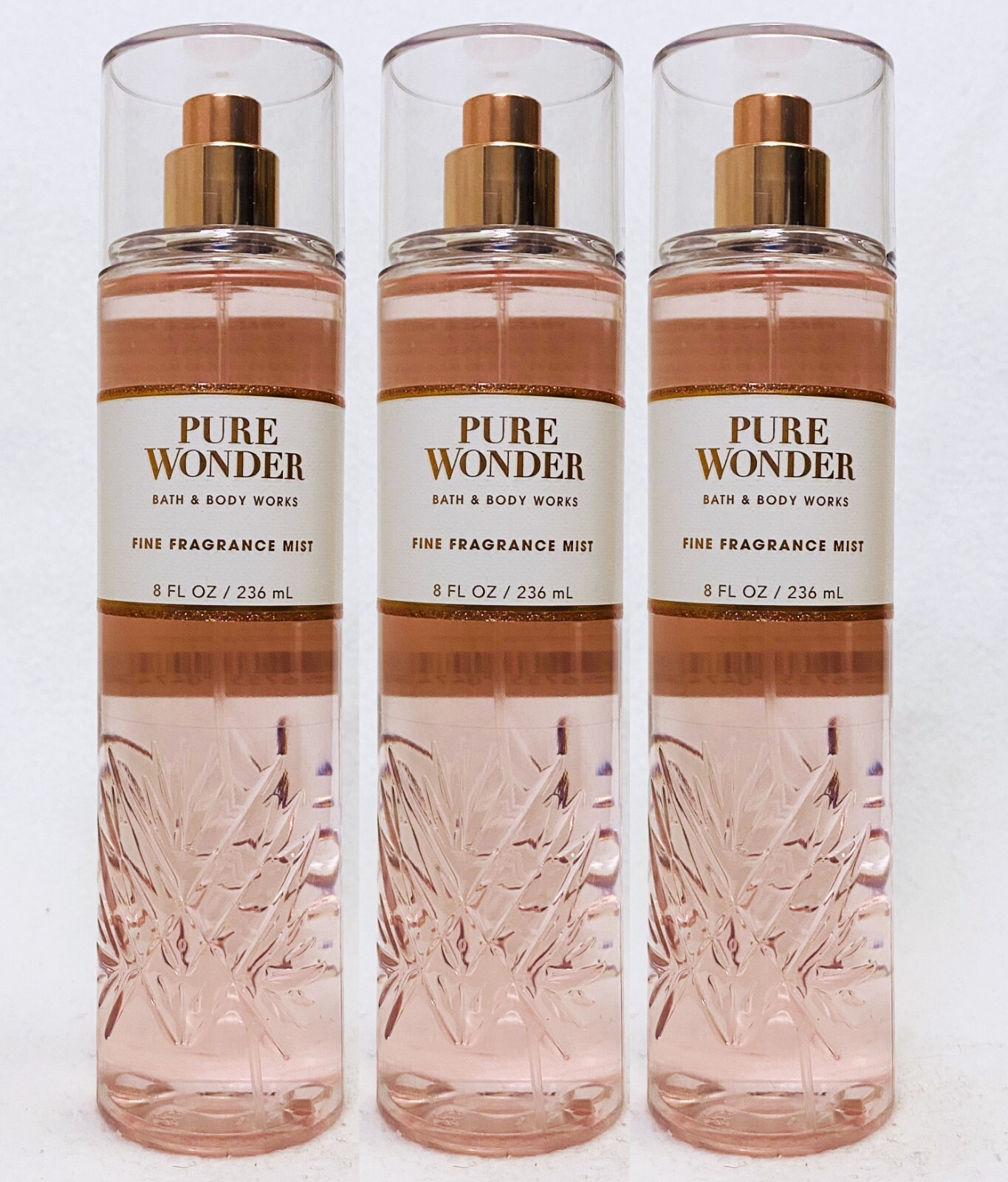 3 Bath & Body Works PURE WONDER Fine Fragrance Mist Body