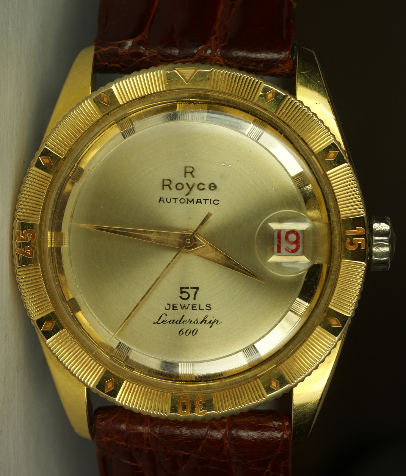 ロイス　オートグラフ ROYCE Leadership 600 TurnOgraph Gold Plated 57 Jewels Swiss