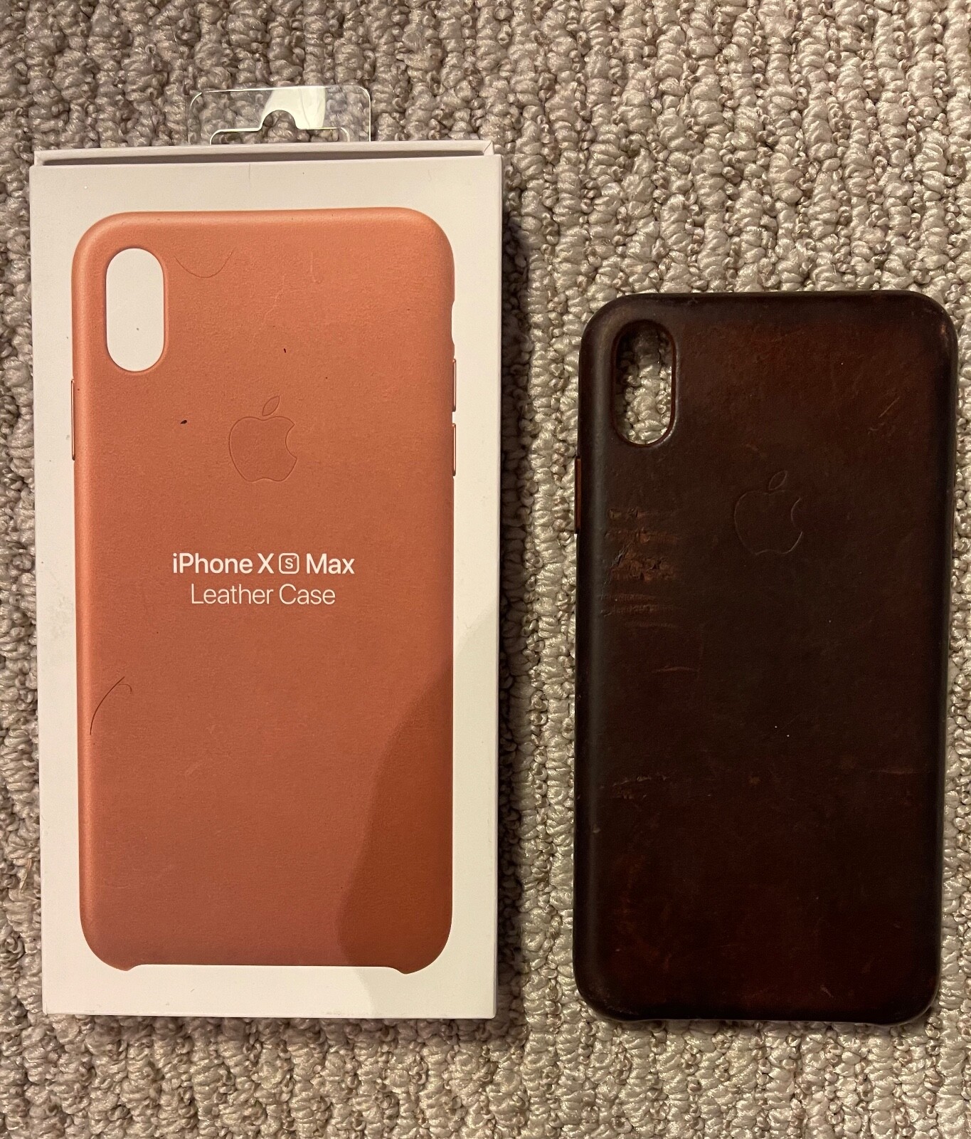 Apple Leather Case for iPhone XS Max - Saddle Brown With Box Apple Leather Case for iPhone XS Max - Saddle Brown With Box