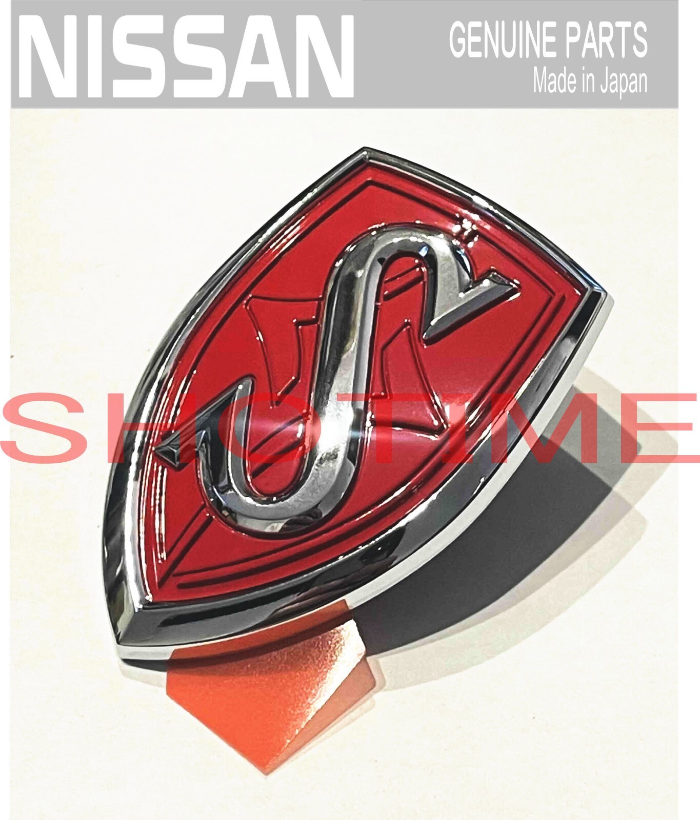 NISSAN GENUINE S14 SILVIA Hood Bonnet Front RED Emblem Badge JDM