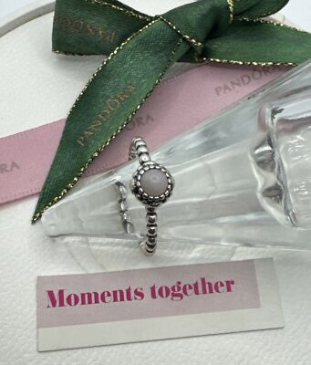 PANDORA OCTOBER BIRTHSTONE RING 190854P0P Size 60 Authentic Ale