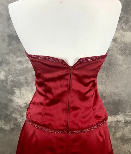 Dessy Creations Cranberry Formal Dress Bridesmaid PROM Pageant VINTAGE Size 4