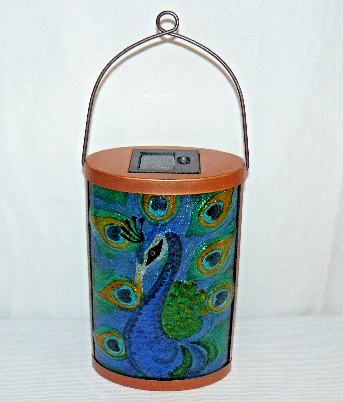 Stained Glass Peacock Lamp