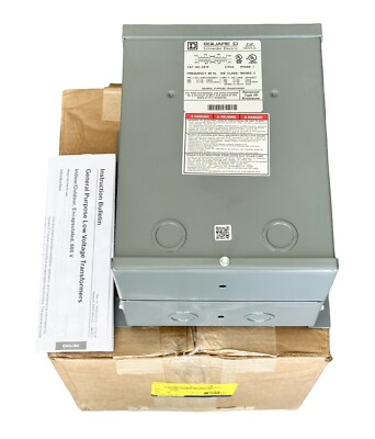 Square D 2S1F Transformer 2 KVA PRI 240/480V SEC 120/240 1 PH
