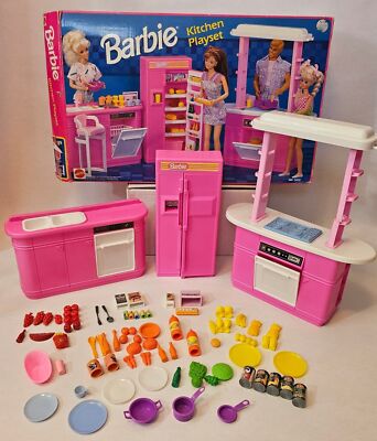 Vintage Barbie kitchen playset 1992 # 7472 incomplete | eBay