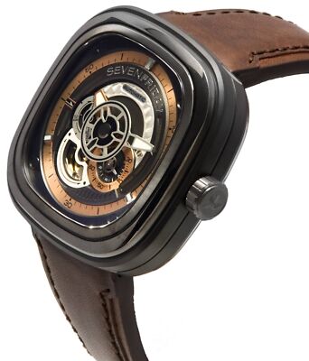 Pre-owned Sevenfriday P-series Automatic Power Reserve P2c/01 Sf-p2c-01 Men's Watch
