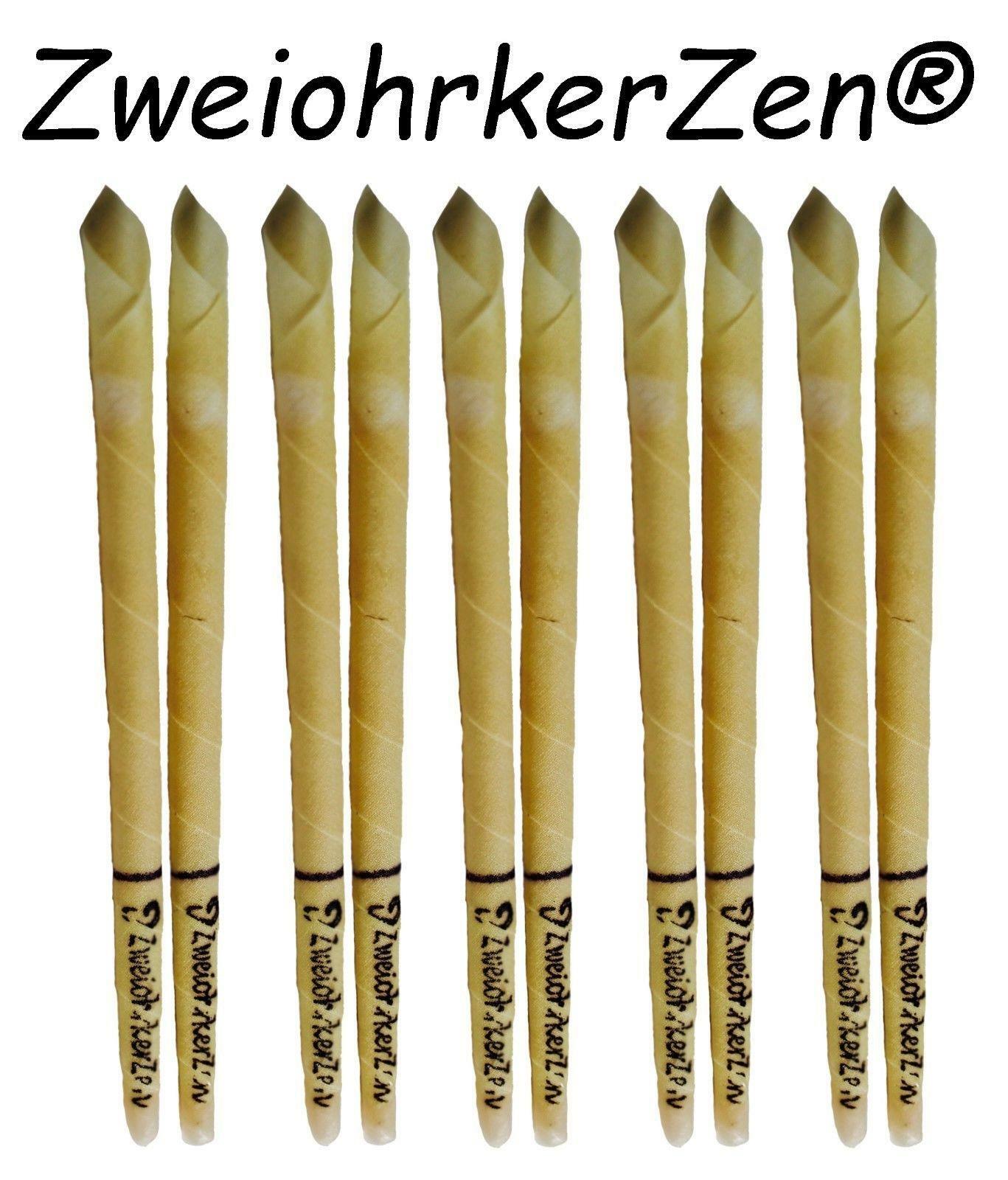 24 Ohrkerzen konisch Marke ZweiohrkerZen Natur mit Sicherheitsfilter Ohrenkerzen