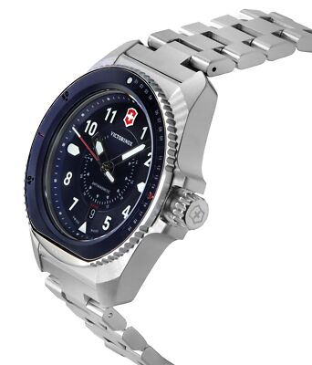 Pre-owned Victorinox Journey 1884 Swiss Made Blue Dial Quartz Diver 241978 200m Mens Watch