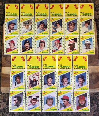 1982 Topps SQUIRT Uncut & Unpunched  Panels (11) / Complete Set of (22) Cards