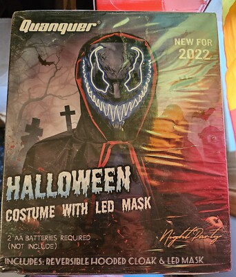 Face Mask Led Light Up Halloween Mask Adults kids Quanquer Roleplay costume New