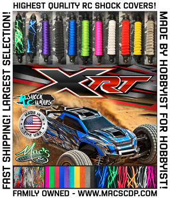 *NEW FIRST RELEASE* Fits Traxxas XRT X-RT RC Shock Covers - Dust Wraps - 4 pcs