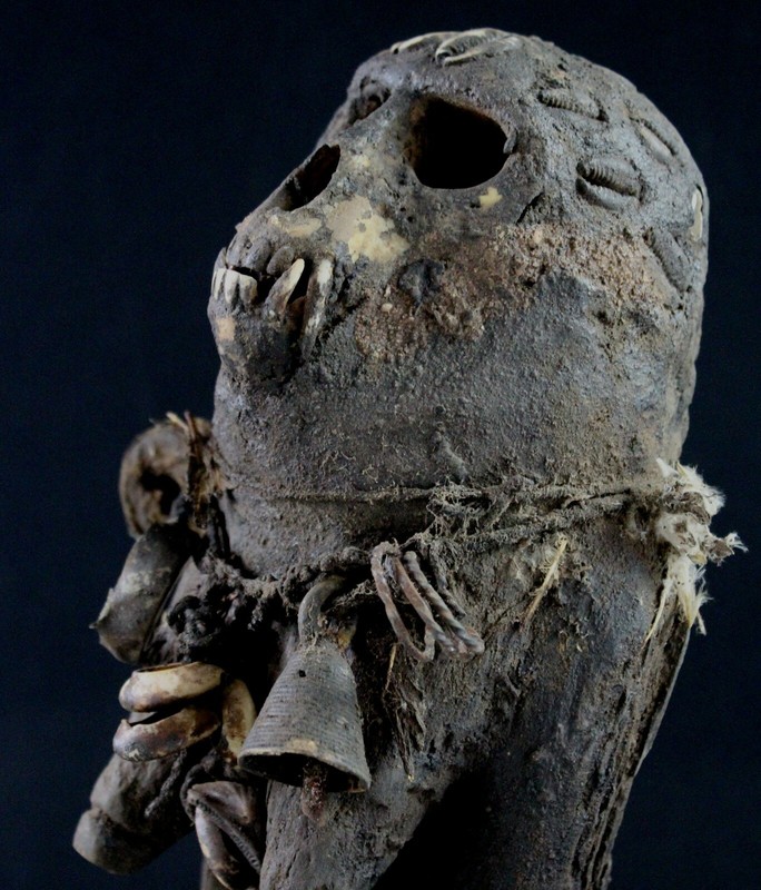 Art Africain Arts Premiers - Puissant FÃ©Tiche Gurunsi Au Crane De Singe - 55 Cms