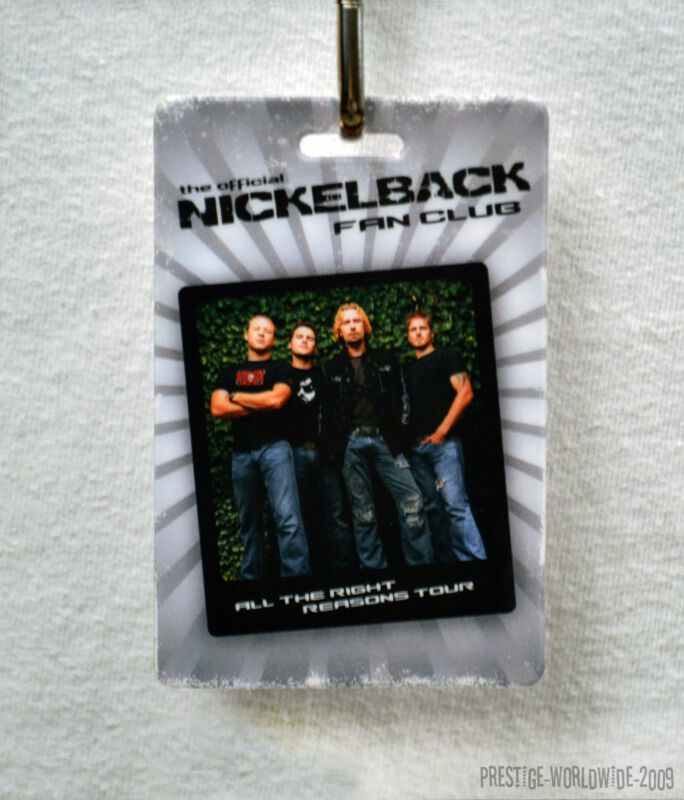 Nickelback Fan Club Membership Lanyard & Laminate - All The Right Reasons Tour -