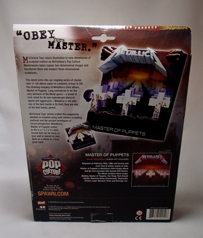 2006 METALLICA Master of PUPPETS McFarlane toys 3D Album vinyl