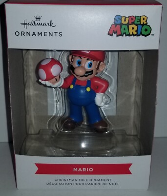 Hallmark Nintendo Super Mario With Super Mushroom Christmas Ornament, NEW