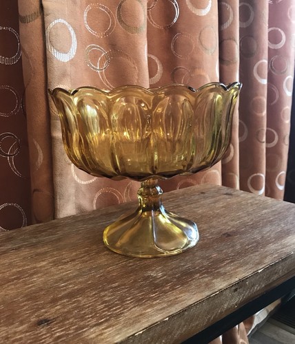 Amber Glass Pedestal