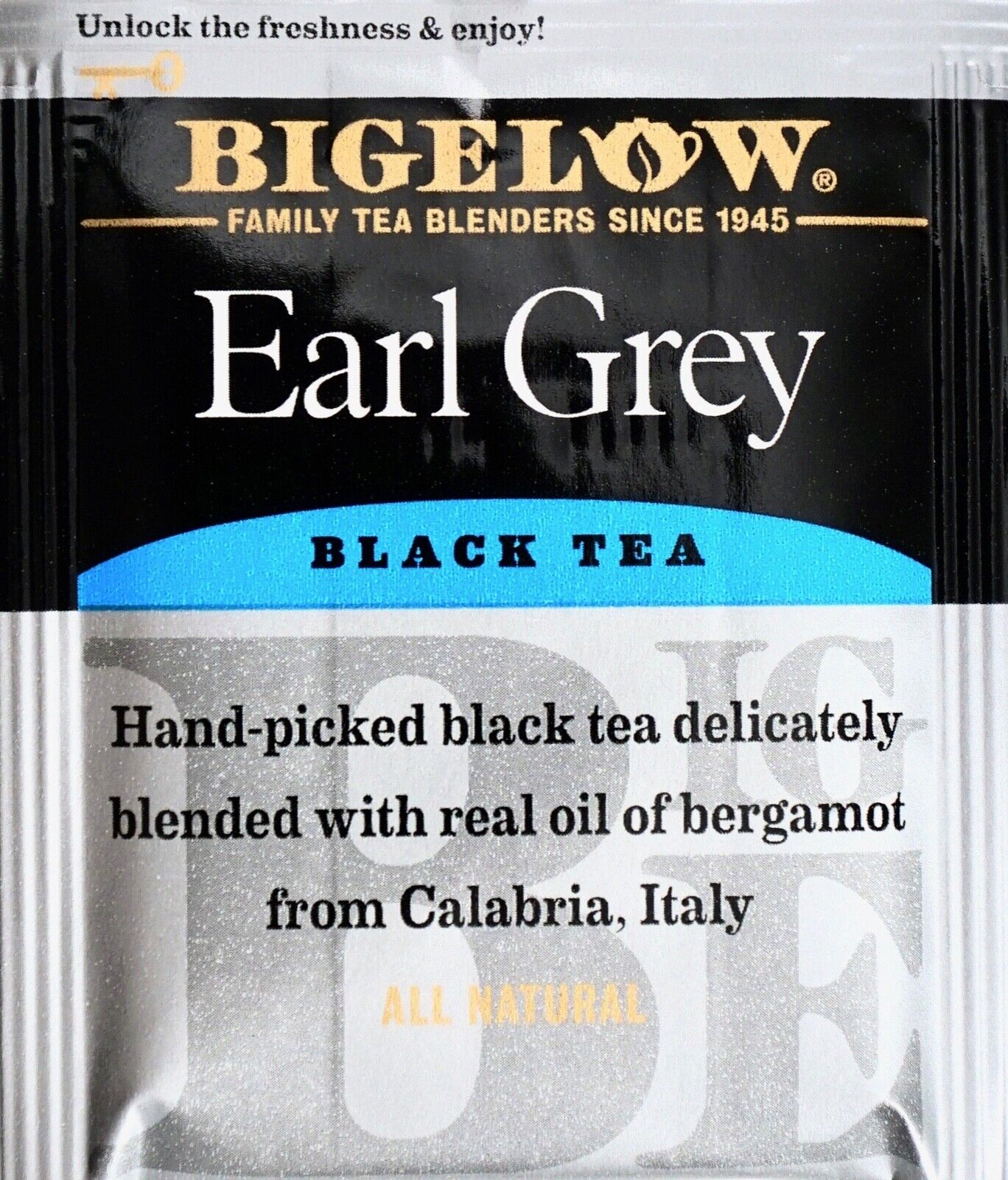 Bigelow Earl Grey Black Tea with Bergamot All-Natural, Indiv