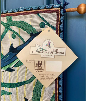 NWT Dan Gilbert Art of Living ''Dolphin Song'' Embroidered Tapestry Wall Hanger 