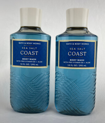 2 Bath & Body Works Sea Salt Coast Body Washes 10 OZ Each
