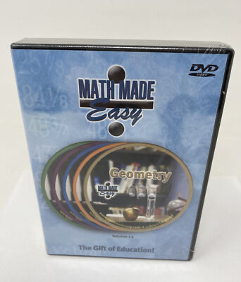 Math Made Easy GEOMETRY Volumes 1-5 DVD Set NEW SEALED