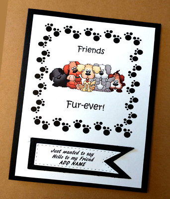 Thinking of You Card for Friend with Fun Dog Theme and  Verse Inside