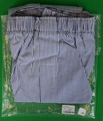 ''O'Connell's Broadcloth Boxer Short - Banker Stripe - Blue'' Sz: 44 (NWT)