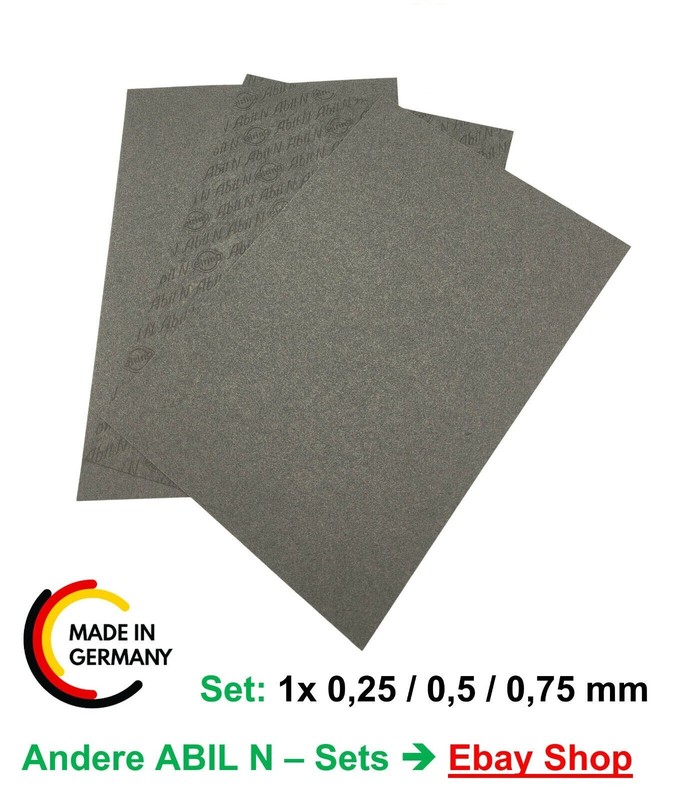 3 Bogen Dichtungspapier Elring Abil N Ca. Din A4 - Je 1x 0,25mm 0,5mm 0,75mm