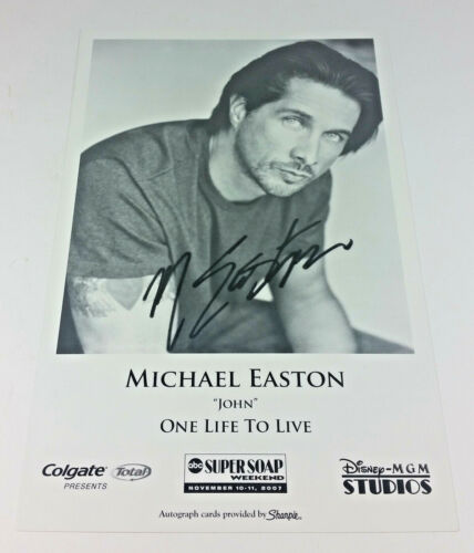 Michael Easton Autograph Reprint Photo 9x6 General Hospital One Life Live 2007