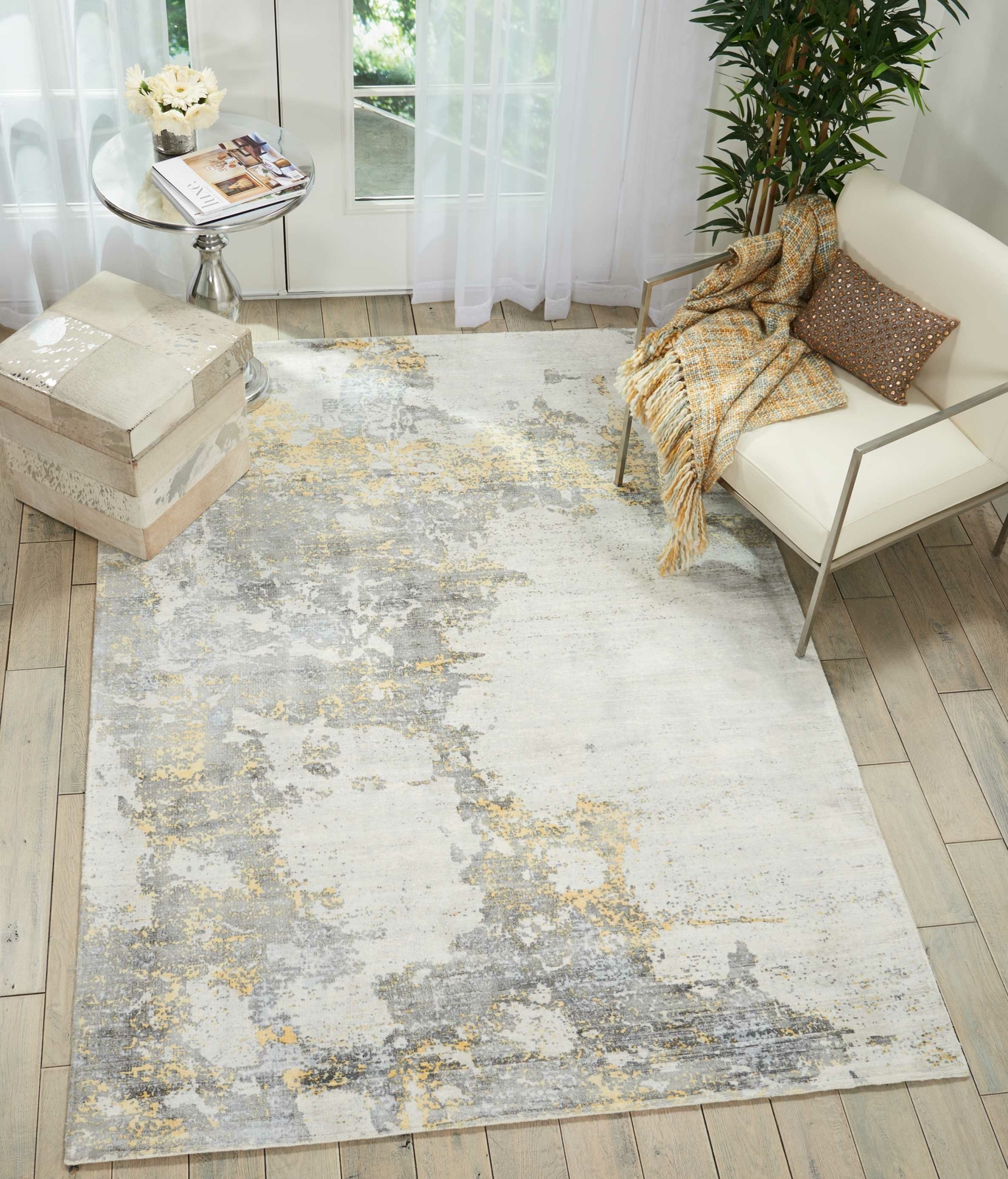 Nourison Rayon 3'9" X 5'9" Rectangle Area Rugs In Ivory ...