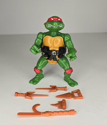 Vtg Raphael HARD HEAD Teenage Mutant Ninja Turtle TMNT 1988 Near Complete Figure