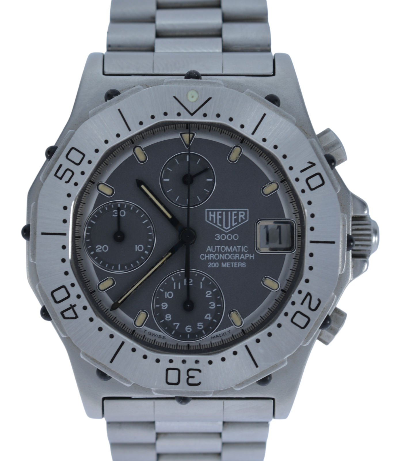 RARE Heuer Pre Tag 3000 Series Mens 38mm Automatic Chronograph Watch 132.206 531 890 355439717108