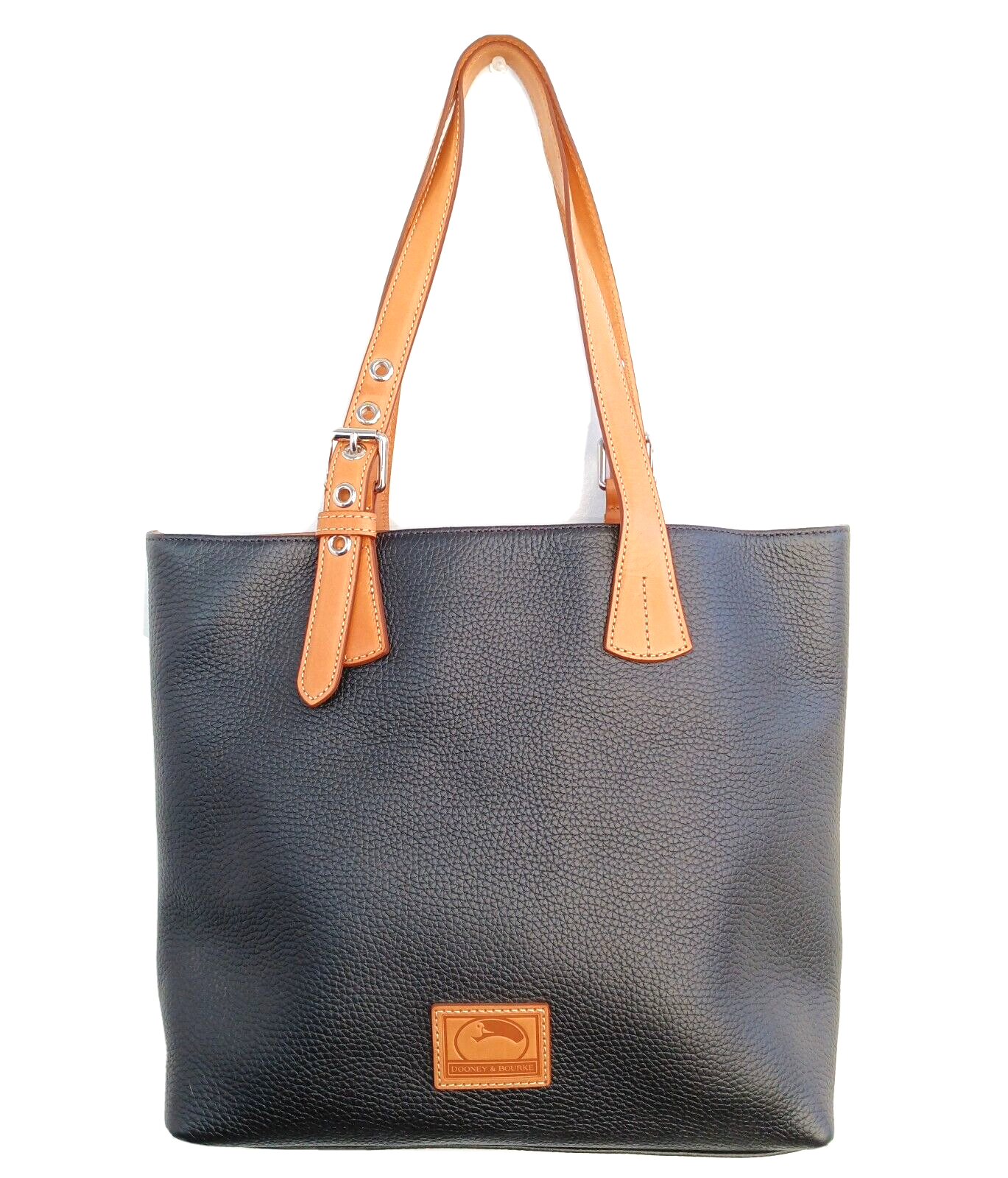 Masikini Dooney Bourke Emily Tote Bag Black Pebbled Leather