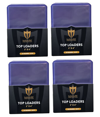100 Max Protection 55pt Clear Thick Trading Card Toploaders Holders Protectors
