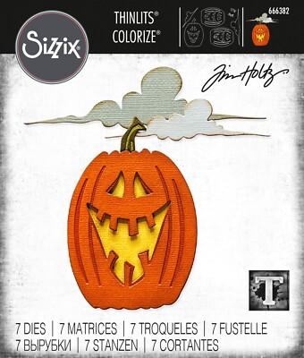 Sizzix Thinlits Edison Colorize 7pc set #666382 Retail $29.99 by Tim Holtz