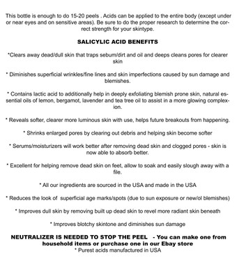 10%, 20% or 30% Salicylic Skin Peel Kit + Glycolic Cleanser + Cream & Fan Brush