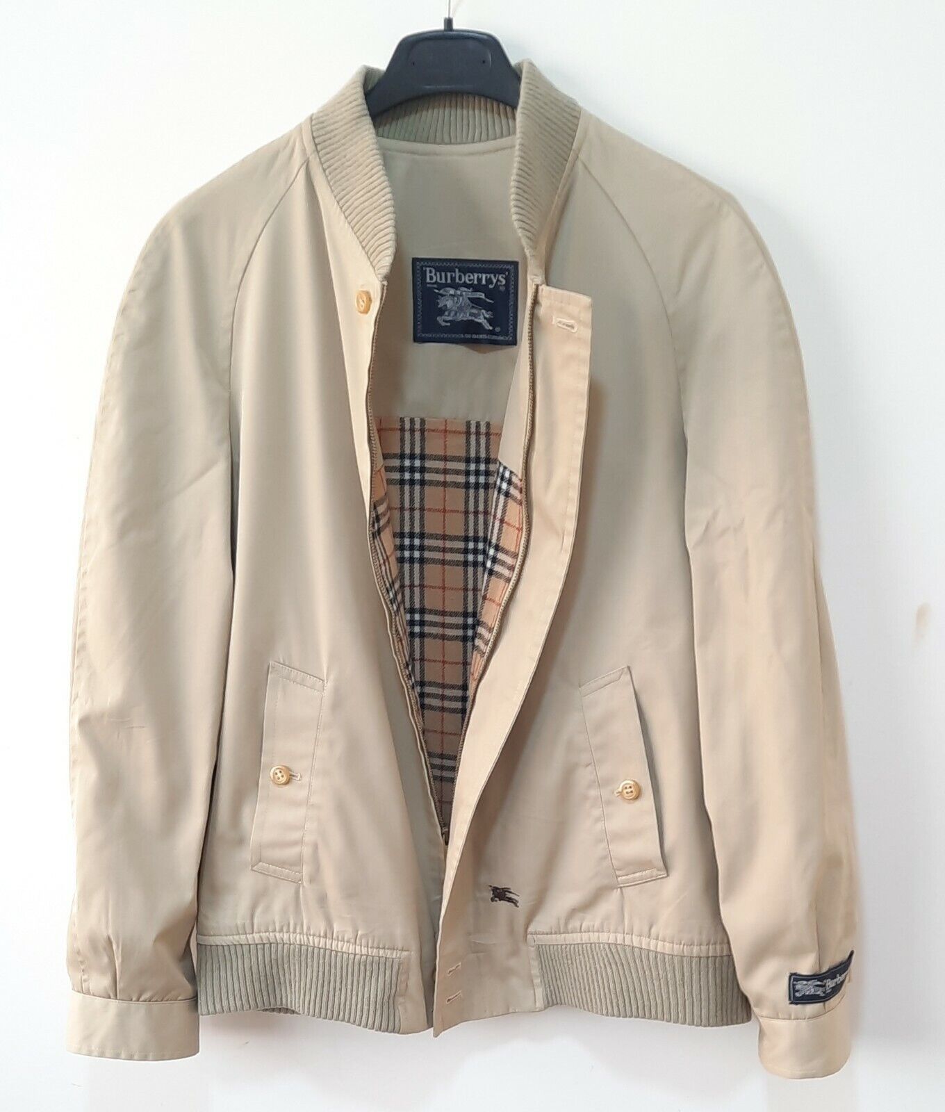 Vintage burberry blouson jacket bomber jacket ivory size S Vintage burberry blouson jacket bomber jacket ivory size S