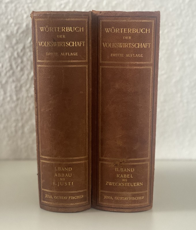 SammlerstÃ¼Cke: WÃ¶Rterbuch Der Volkswirtschaft - 2 BÃ¤Nde - 1911 - Ludwig Elster