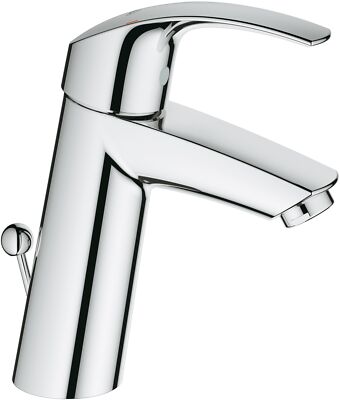 Grohe Eurosmart Waschtischarmatur 23322001 M-Size, chrom, mit Ablaufgarnitur