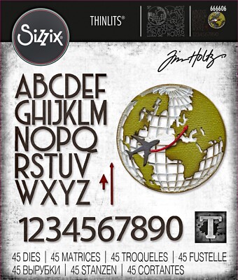 Sizzix Thinlits 29pc Vault World Travel #666606 Retail $20.99 by Tim Holtz