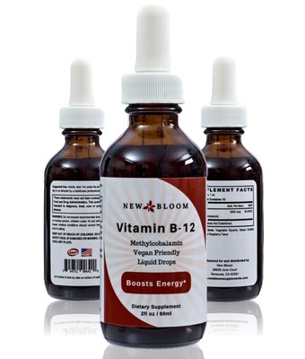 New Bloom B-Boost™ Vitamin B12 3000mcg Methylcobalamin Sublingual Liquid Drops