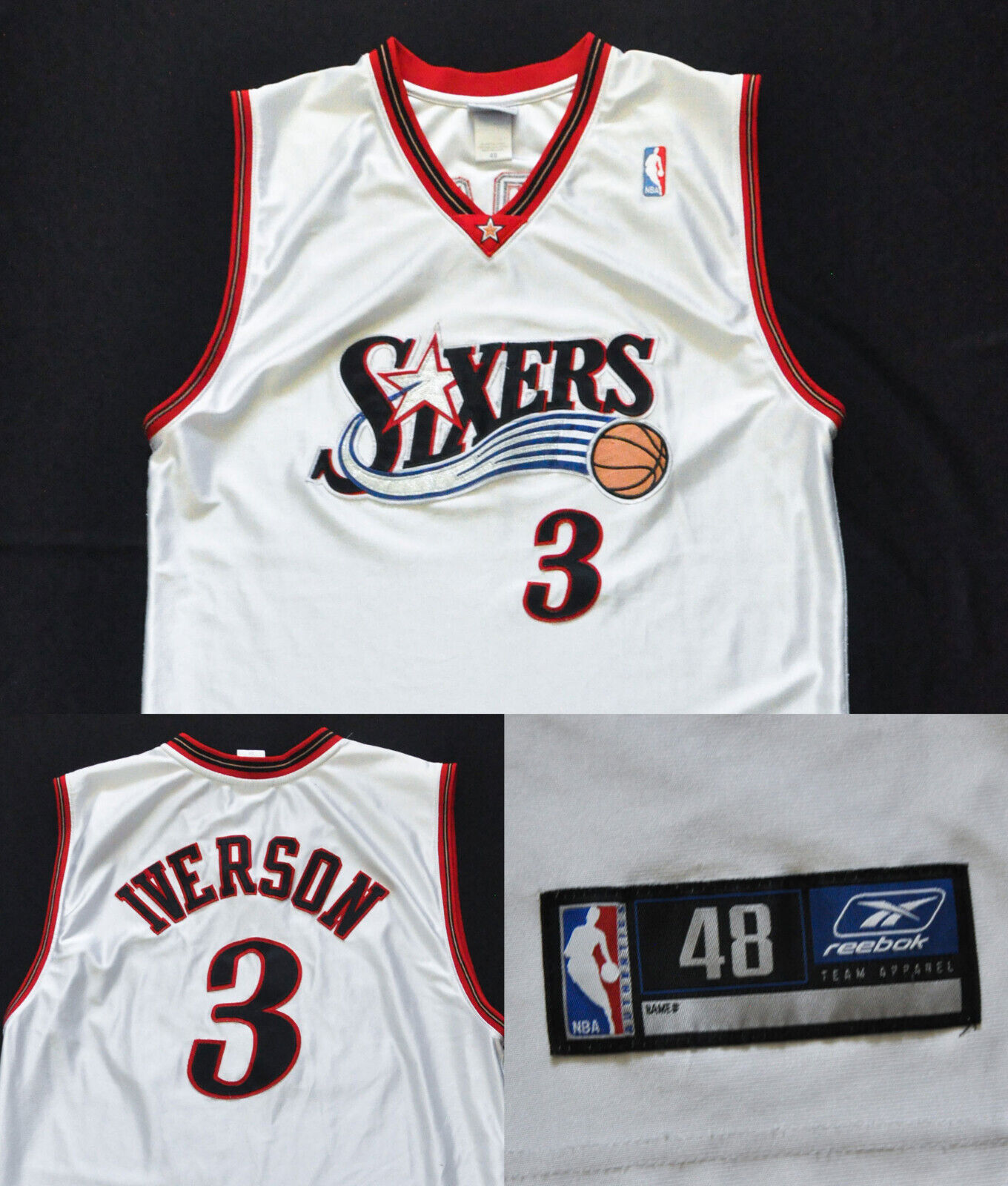 Allen Iverson Philadelphia 76ers Sixers Reebok Jersey Allen Iverson Philadelphia 76ers Sixers Reebok Jersey