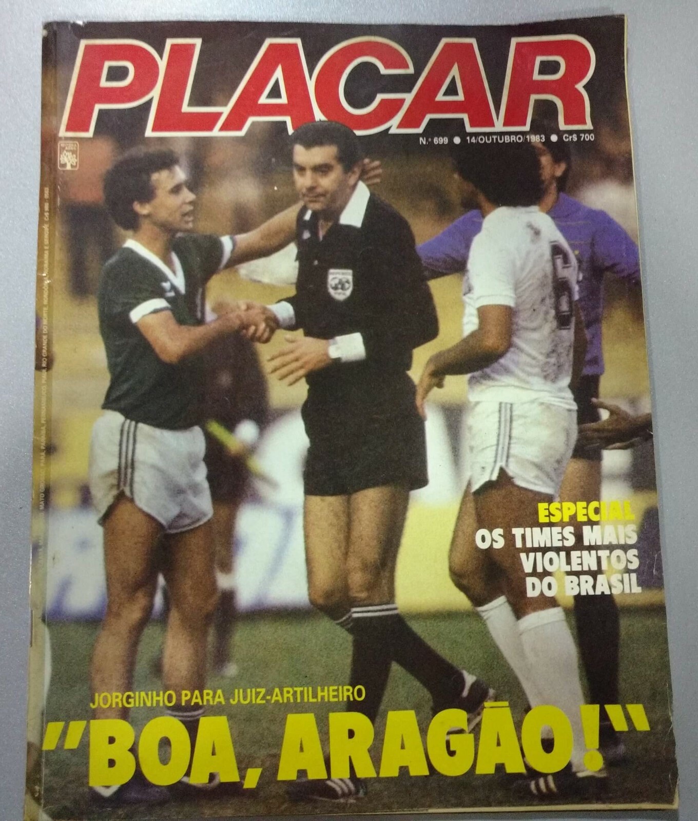RARE PLACAR MAGAZINE 1983 BRAZIL FOOTBALL SOCRATES FLAMENGO