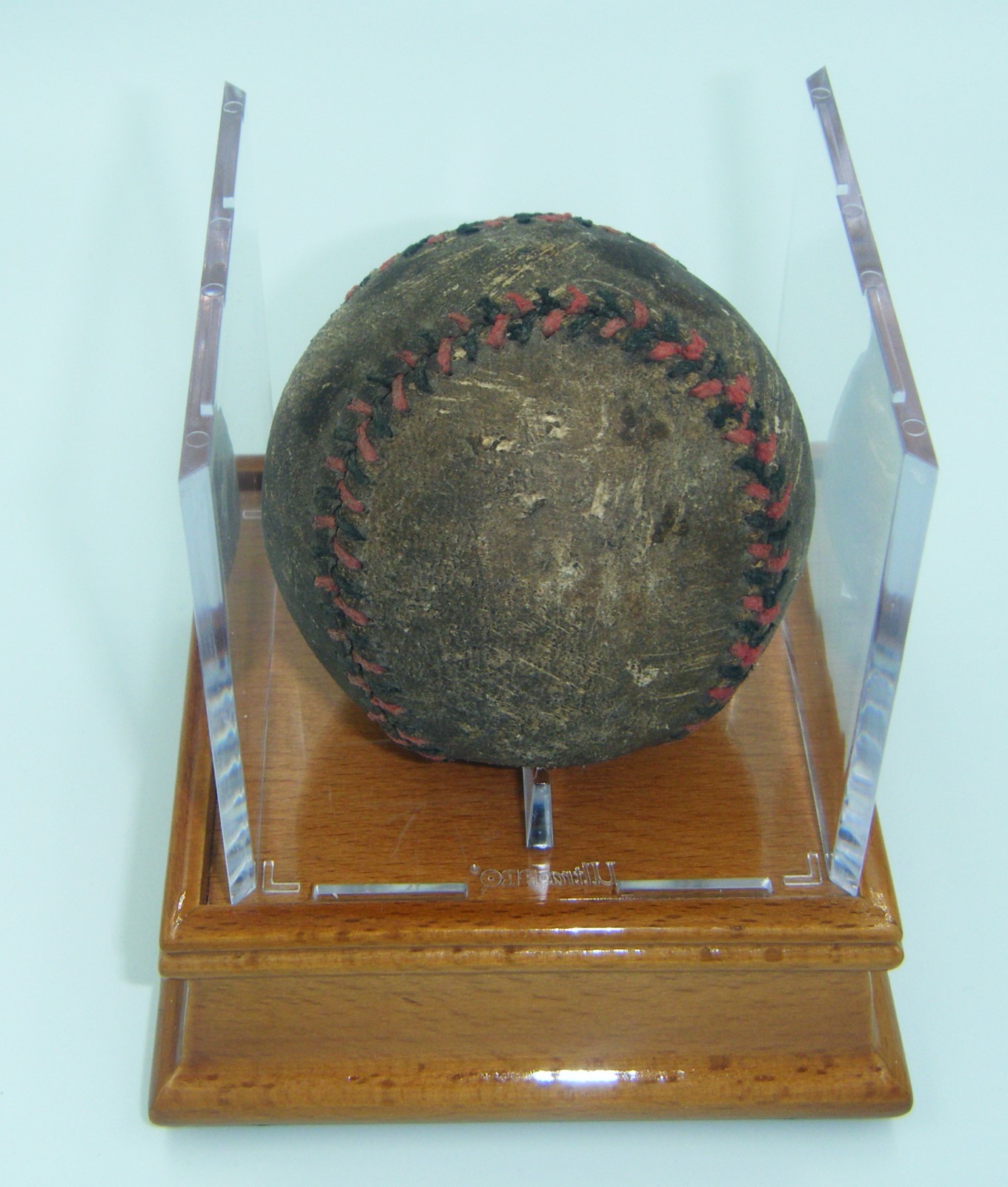 Early 1900’s Red & Black Stitched Baseball Nice Condition No Markings